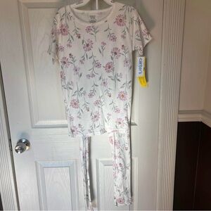 Carter's Girls Floral Pajama Pant Set Purple Boho Print Indie 14 Fall Spring